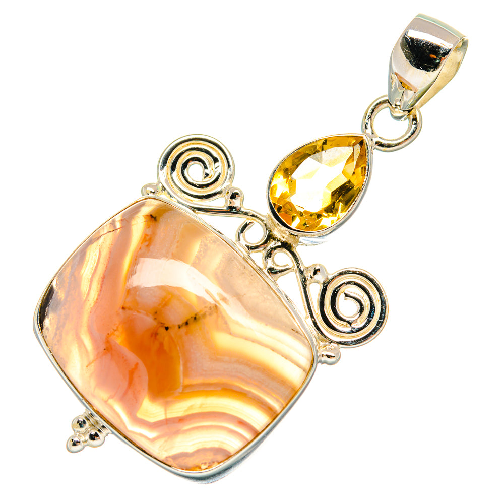 Botswana Agate Pendants handcrafted by Anasilvercos - PD23011 - Photo 2
