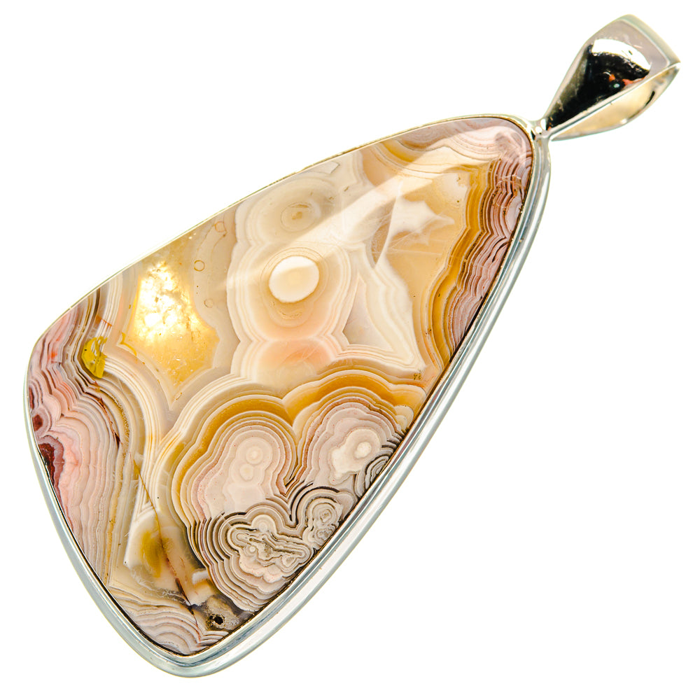 Laguna Lace Agate Pendants handcrafted by Anasilvercos - PD23017 - Photo 2