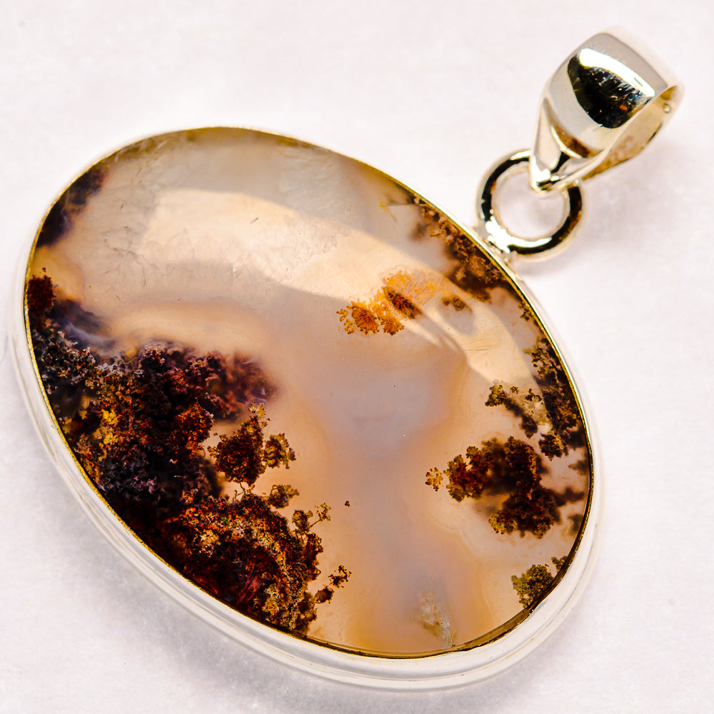 Indonesian Plume Agate Pendants handcrafted by Anasilvercos - PD23026 - Photo 2