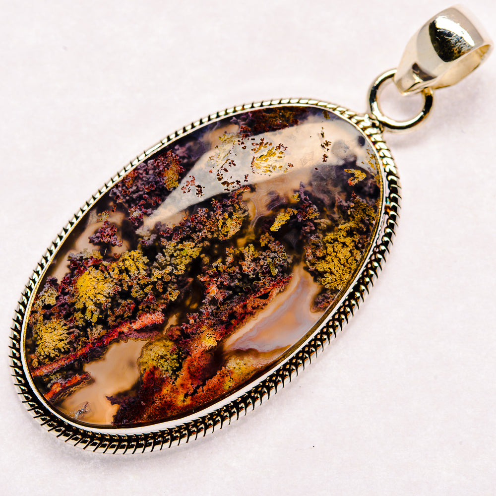 Indonesian Plume Agate Pendants handcrafted by Anasilvercos - PD23029 - Photo 2