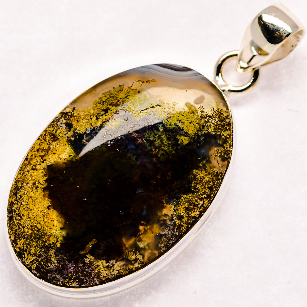 Indonesian Plume Agate Pendants handcrafted by Anasilvercos - PD23030 - Photo 2