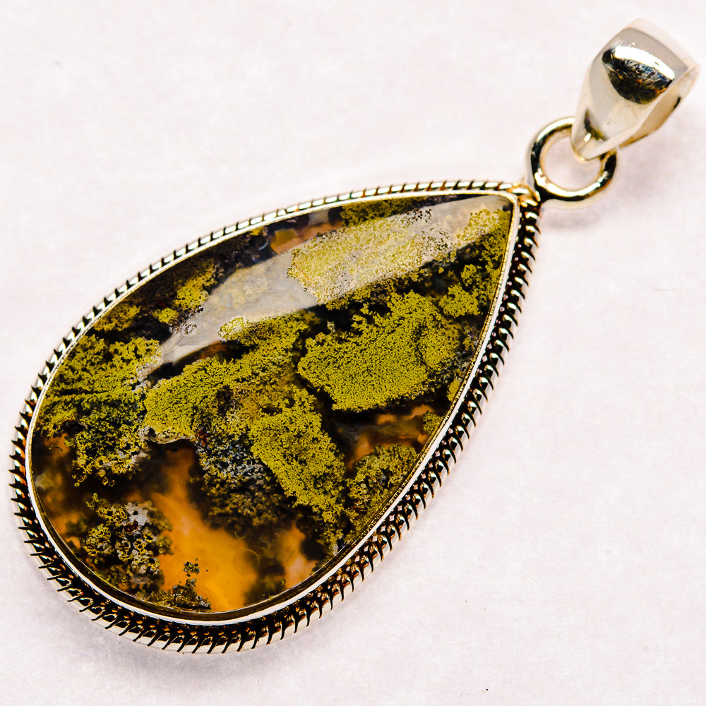 Indonesian Plume Agate Pendants handcrafted by Anasilvercos - PD23032 - Photo 2