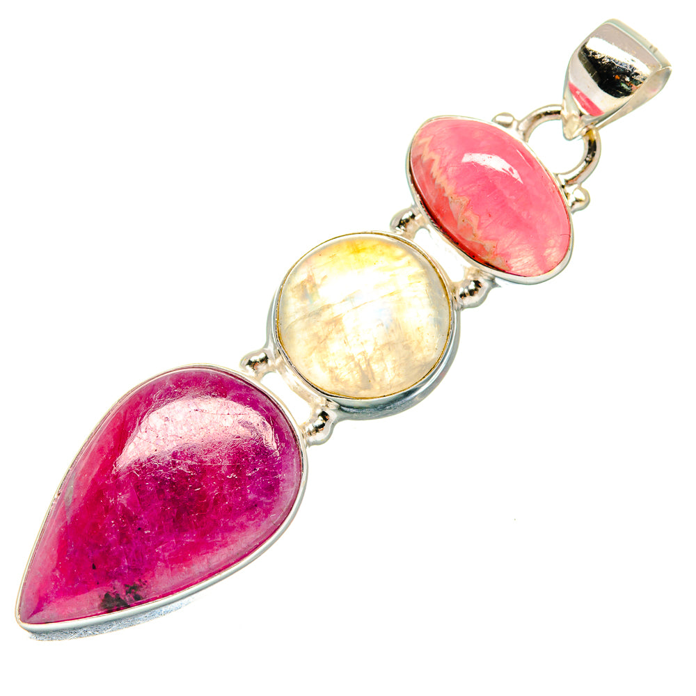 Ruby Fuchsite Pendants handcrafted by Anasilvercos - PD23076 - Photo 2