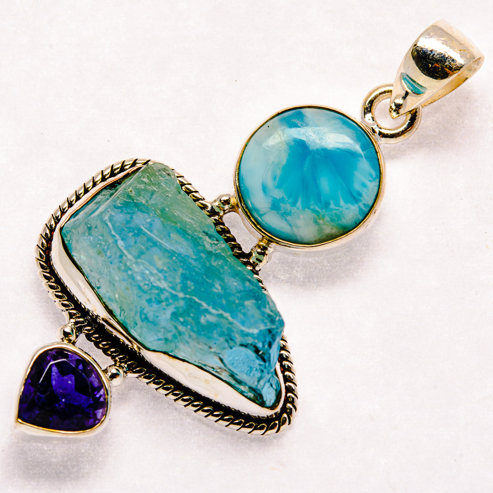 Aquamarine Pendants handcrafted by Anasilvercos - PD23082 - Photo 2