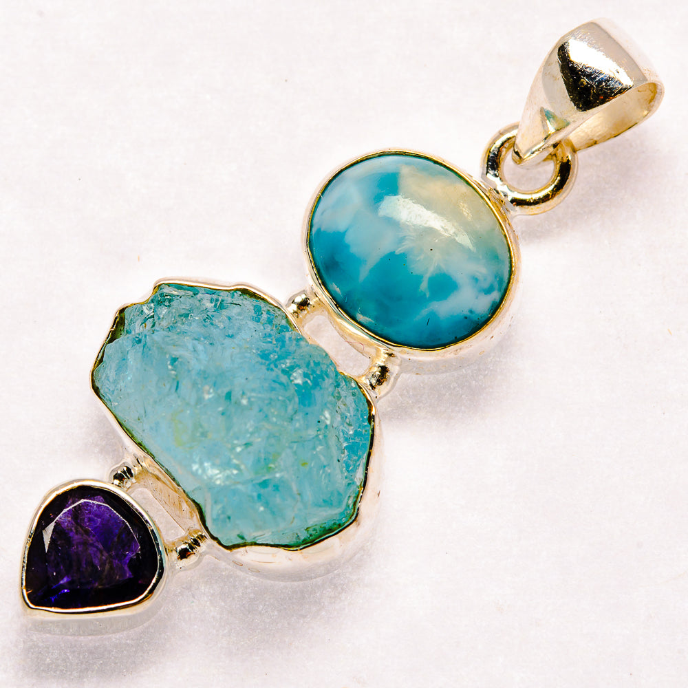 Aquamarine Pendants handcrafted by Anasilvercos - PD23085 - Photo 2