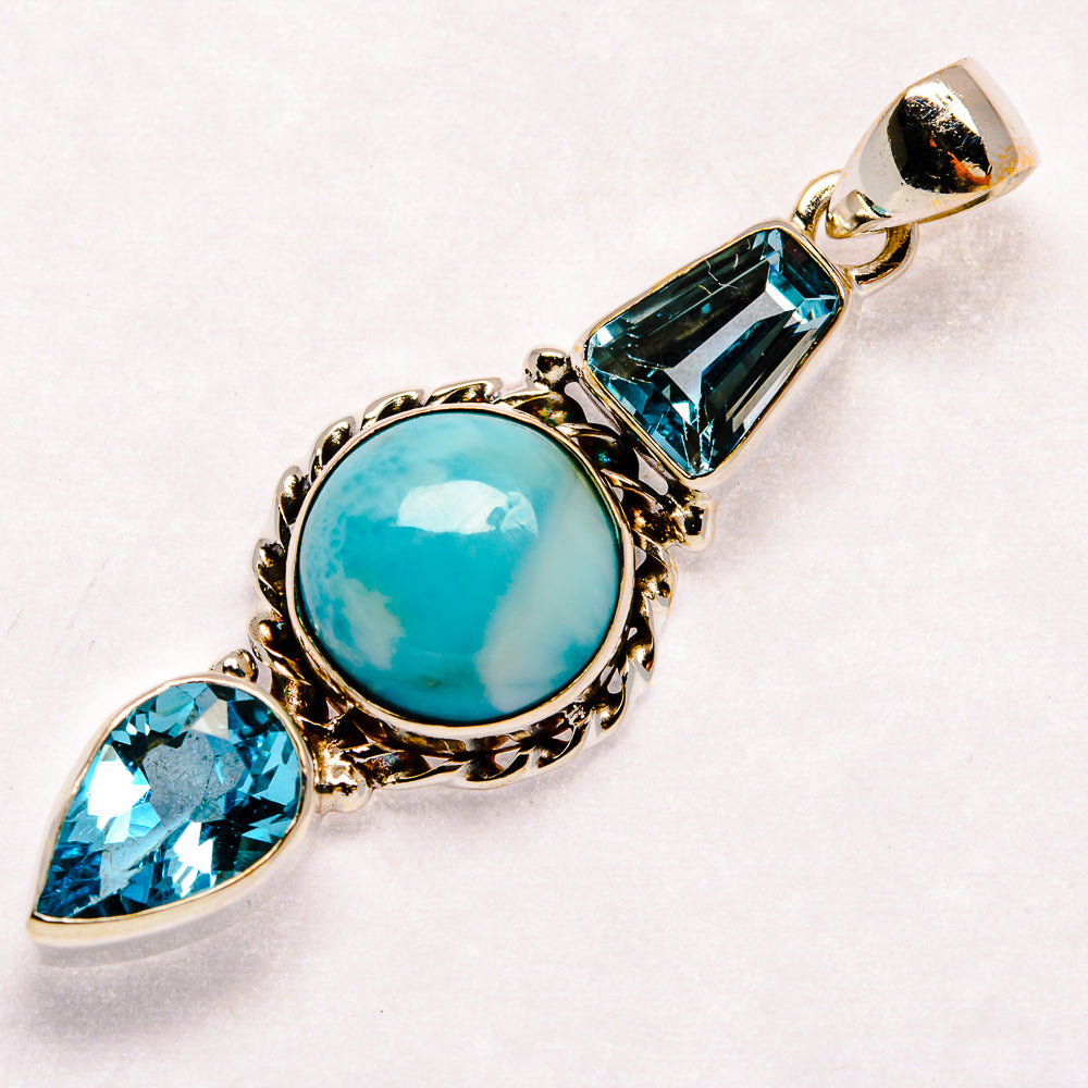 Larimar Pendants handcrafted by Anasilvercos - PD23091 - Photo 2