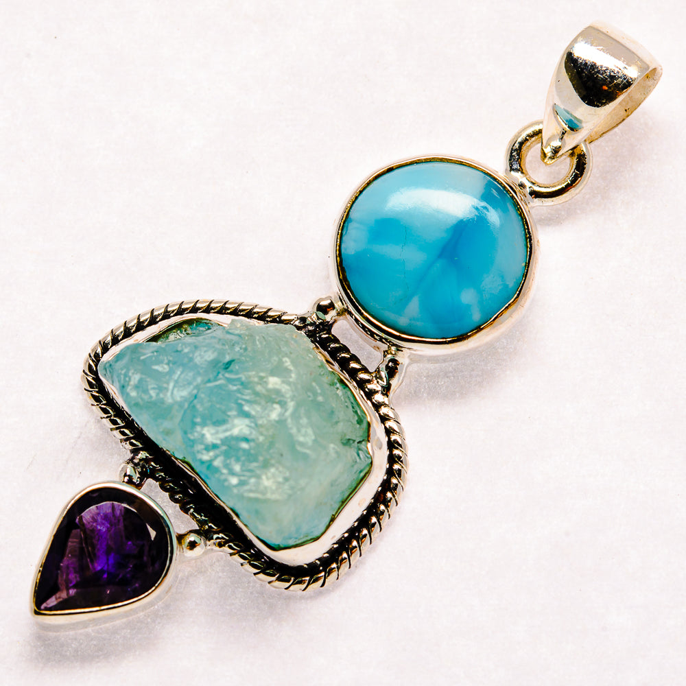 Aquamarine Pendants handcrafted by Anasilvercos - PD23093 - Photo 2