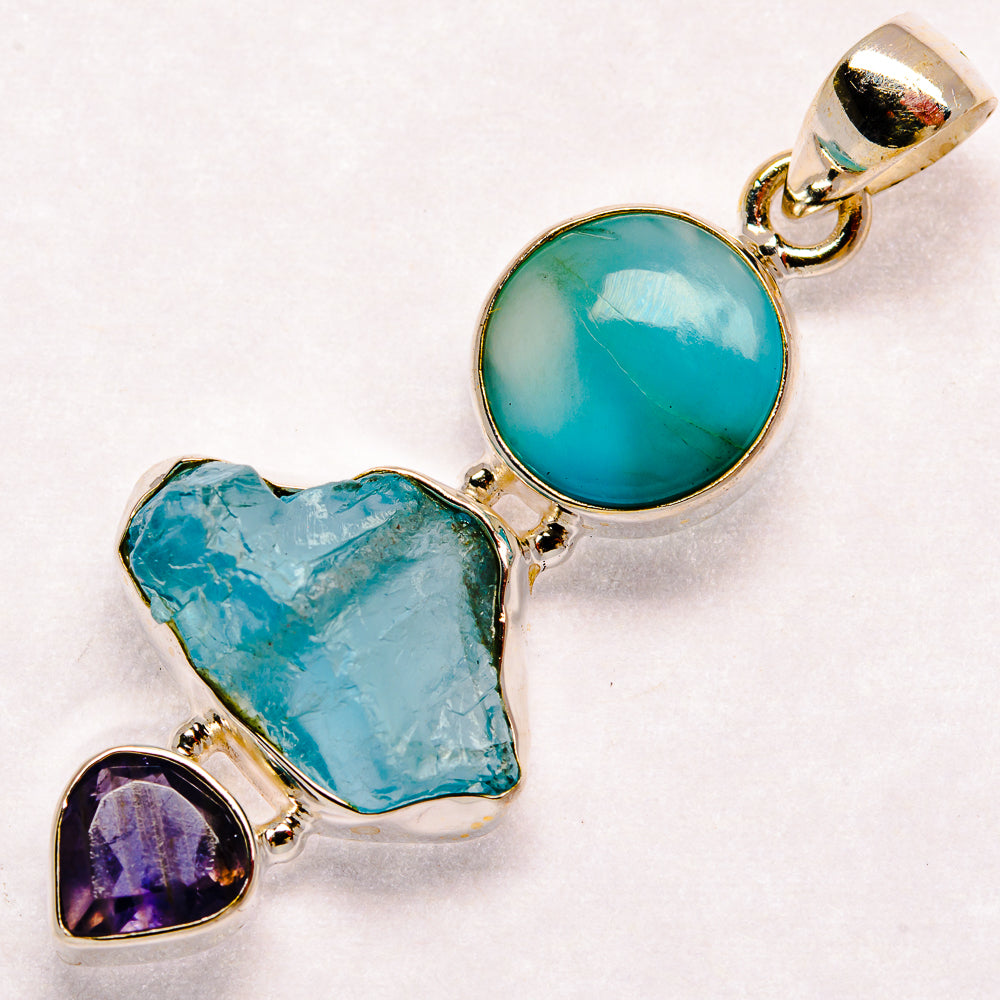 Aquamarine Pendants handcrafted by Anasilvercos - PD23094 - Photo 2