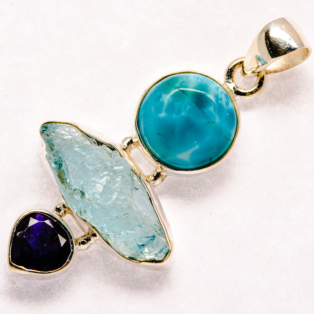 Aquamarine Pendants handcrafted by Anasilvercos - PD23097 - Photo 2