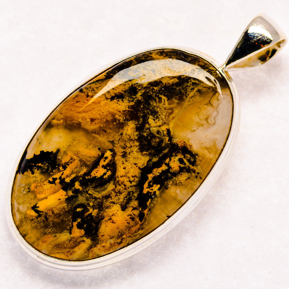 Indonesian Plume Agate Pendants handcrafted by Anasilvercos - PD23121 - Photo 2