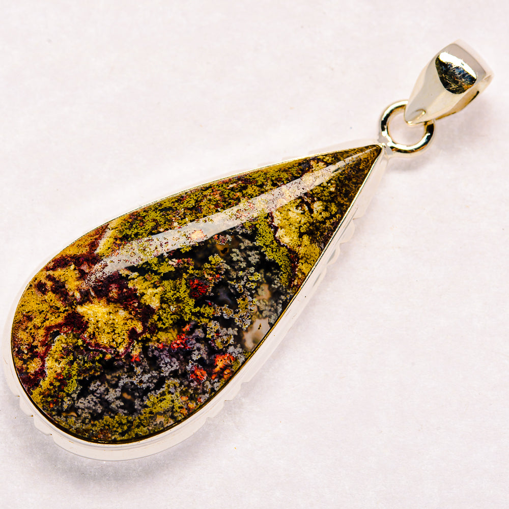 Indonesian Plume Agate Pendants handcrafted by Anasilvercos - PD23126 - Photo 2