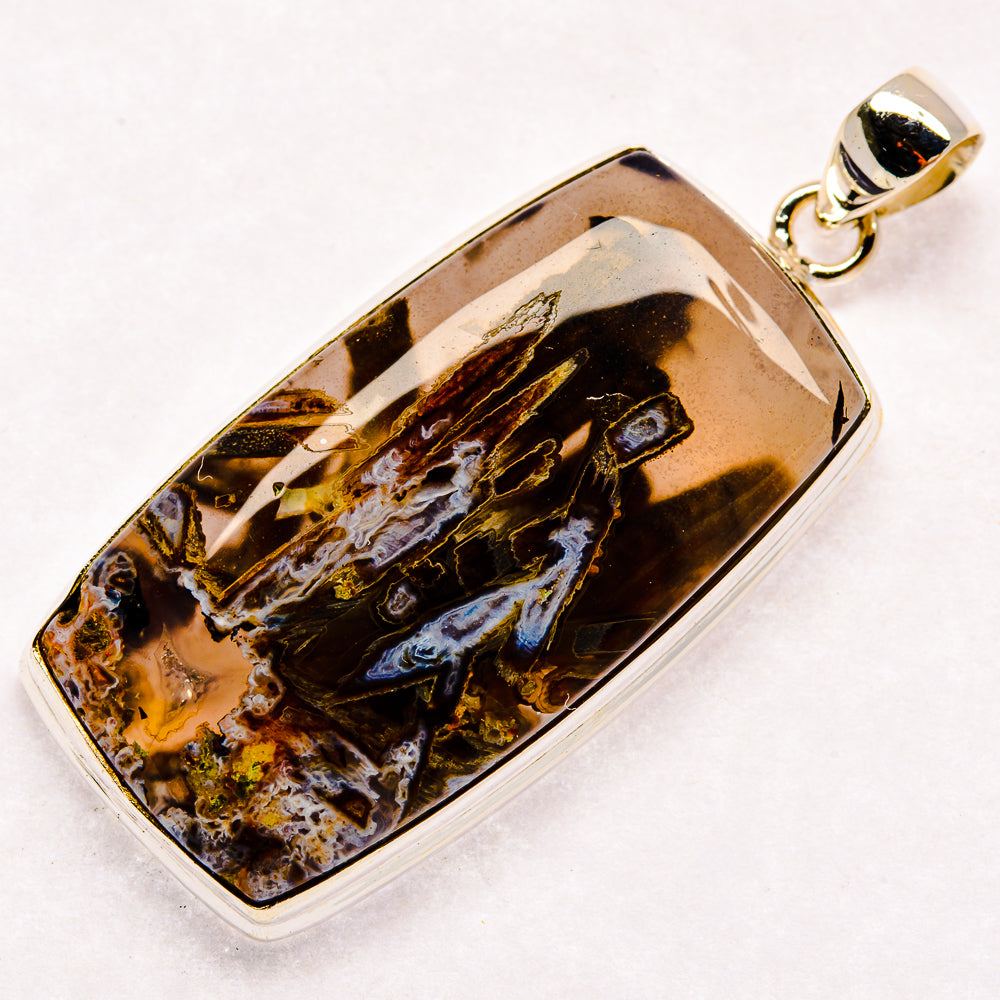 Turkish Tube Agate Pendants handcrafted by Anasilvercos - PD23127 - Photo 2