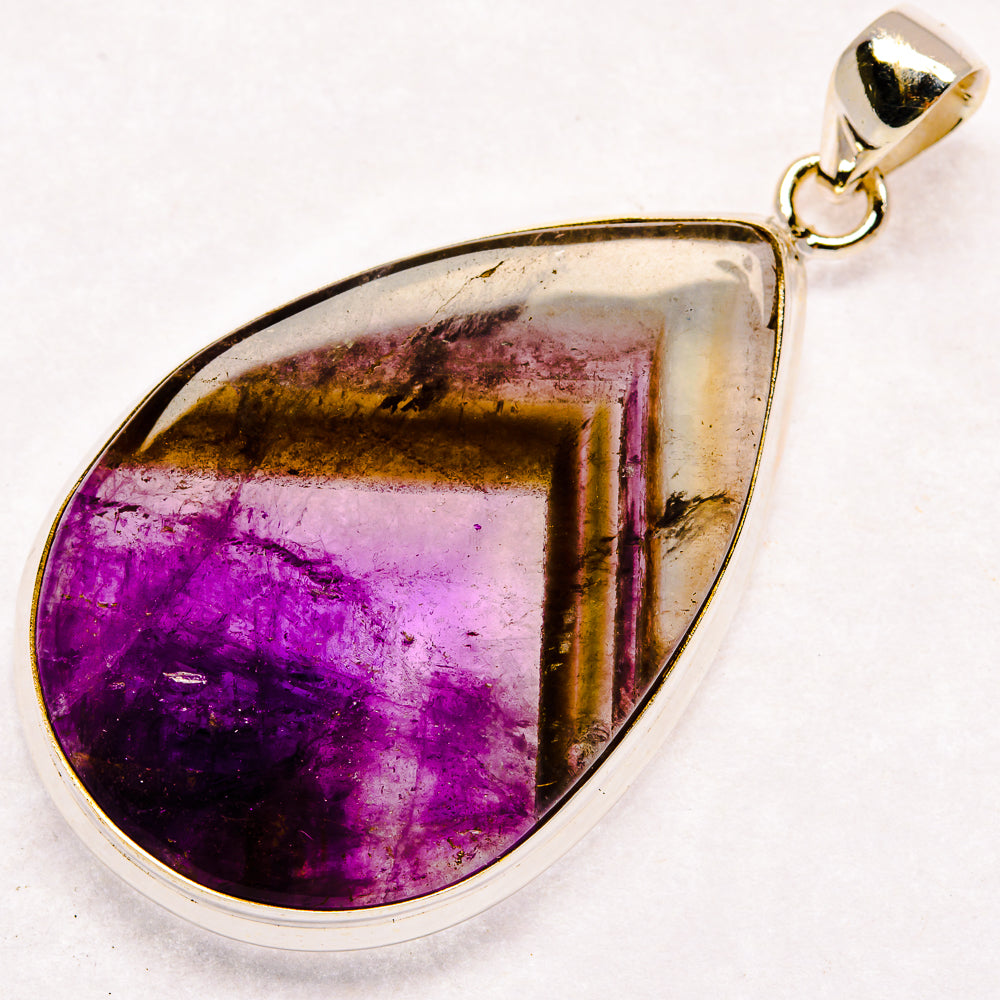 Chevron Amethyst Pendants handcrafted by Anasilvercos - PD23131 - Photo 2