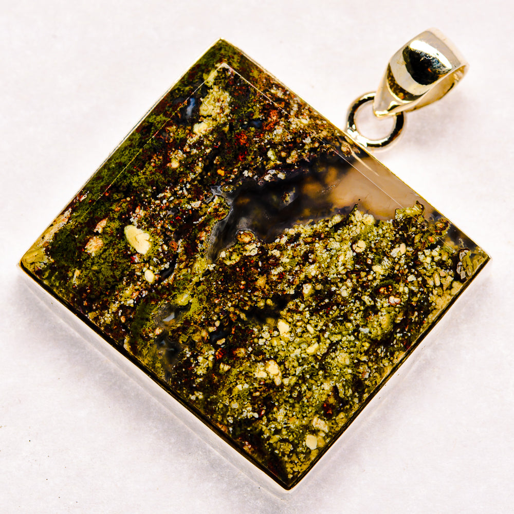 Indonesian Plume Agate Pendants handcrafted by Anasilvercos - PD23132 - Photo 2