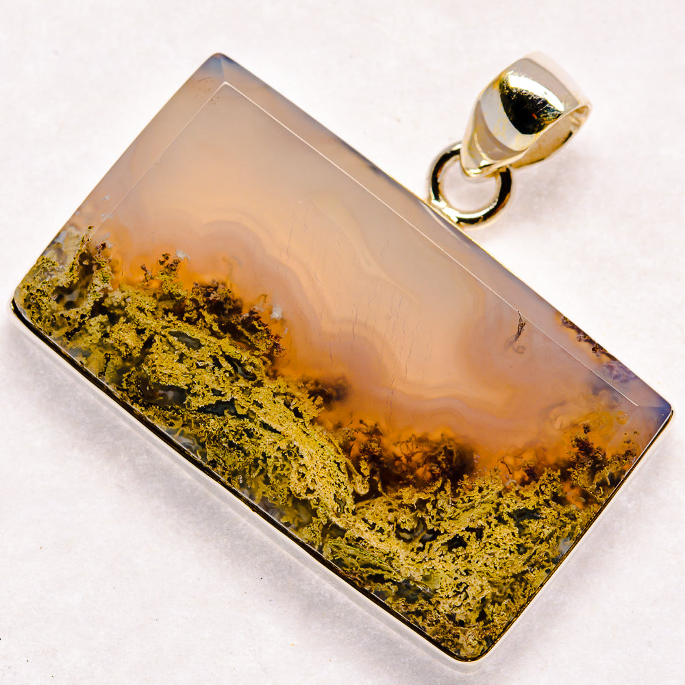 Indonesian Plume Agate Pendants handcrafted by Anasilvercos - PD23136 - Photo 2