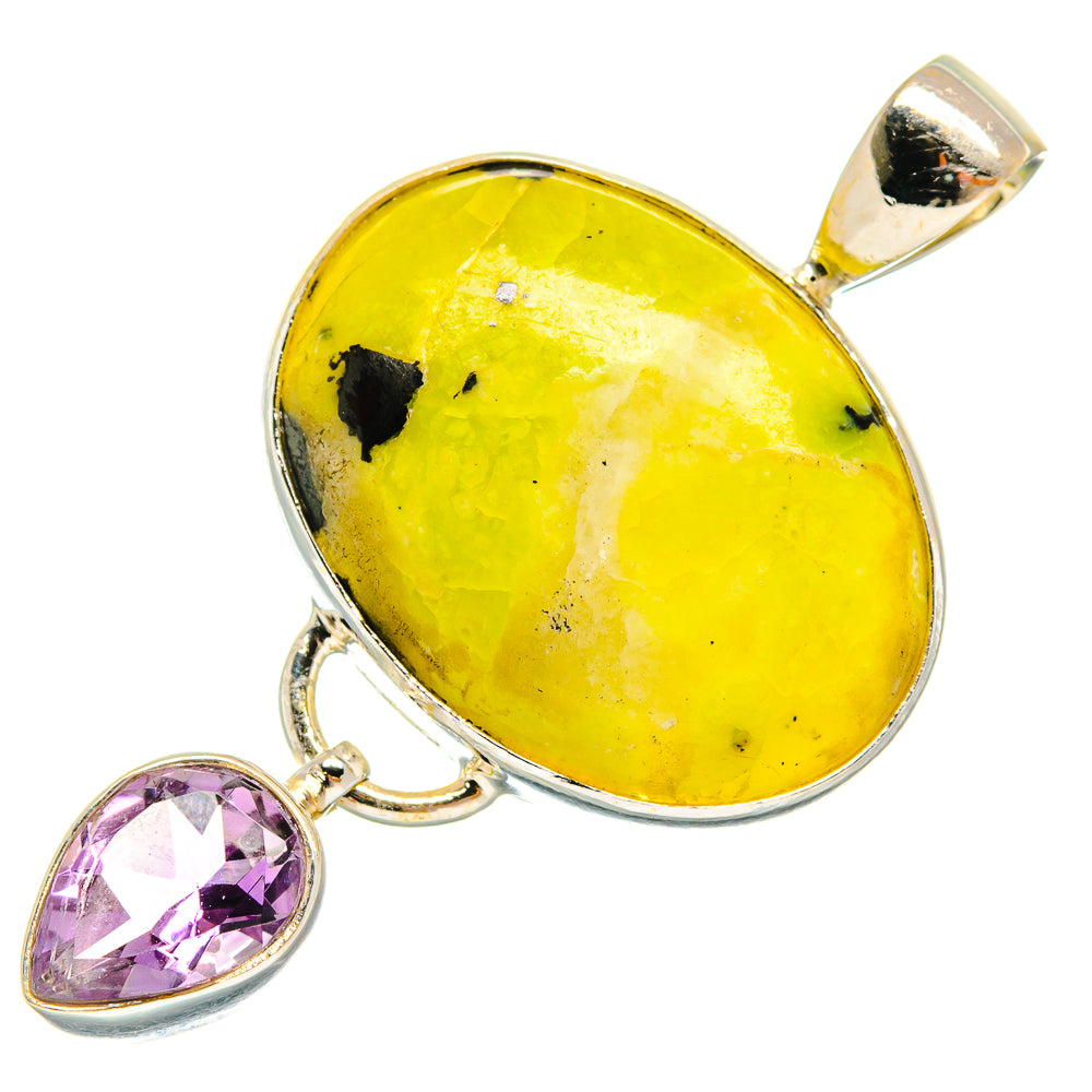 African Green Opal Pendants handcrafted by Anasilvercos - PD23178 - Photo 2