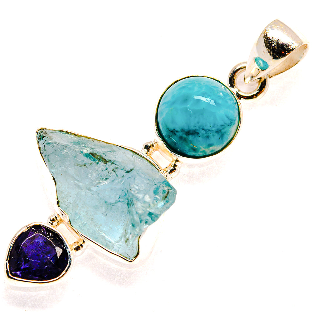 Aquamarine Pendants handcrafted by Anasilvercos - PD23207 - Photo 2