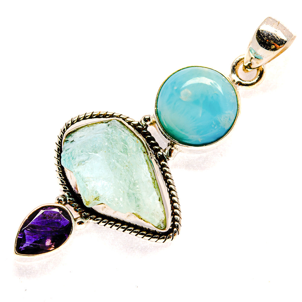 Aquamarine Pendants handcrafted by Anasilvercos - PD23213 - Photo 2