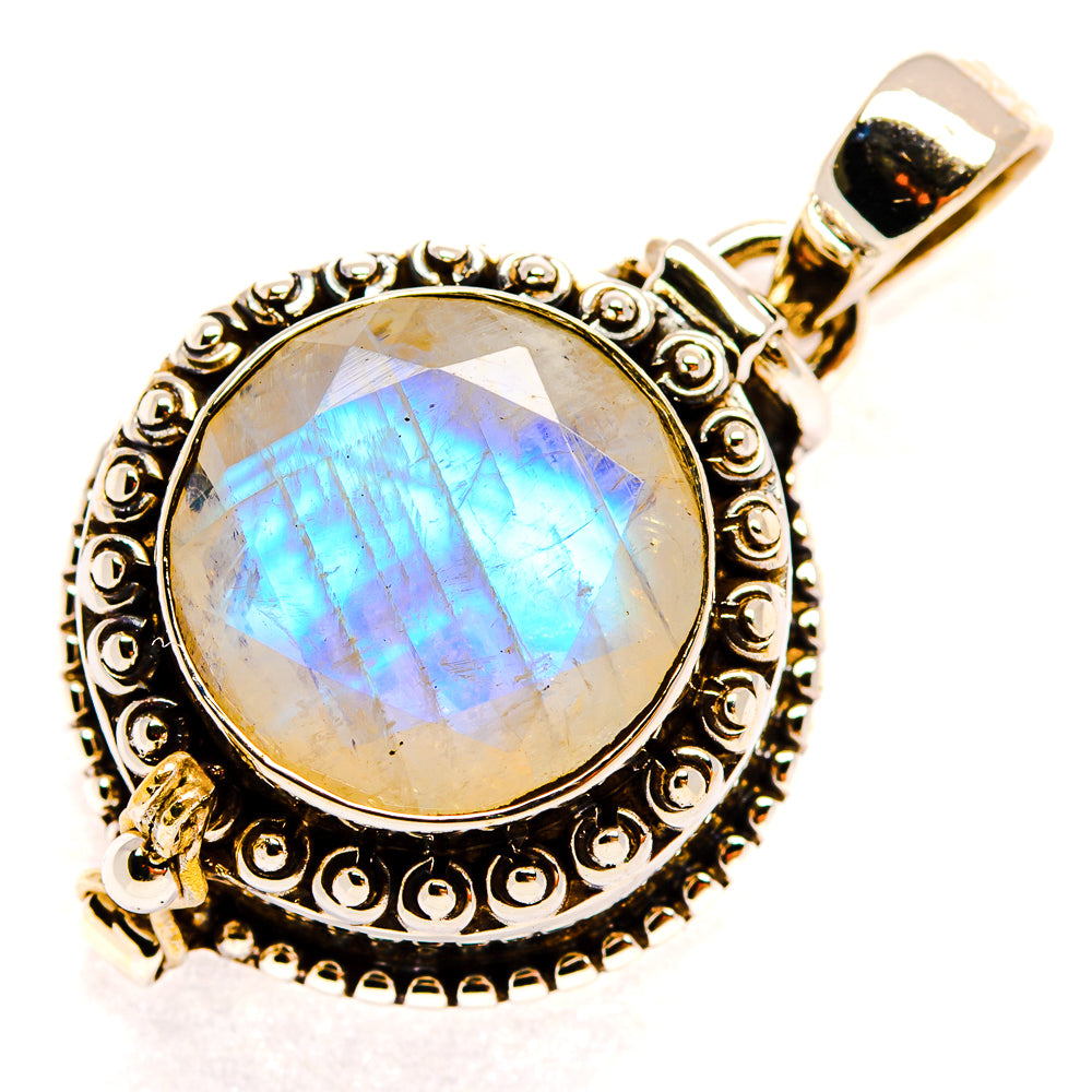 Rainbow Moonstone Pendants handcrafted by Anasilvercos - PD23221 - Photo 2