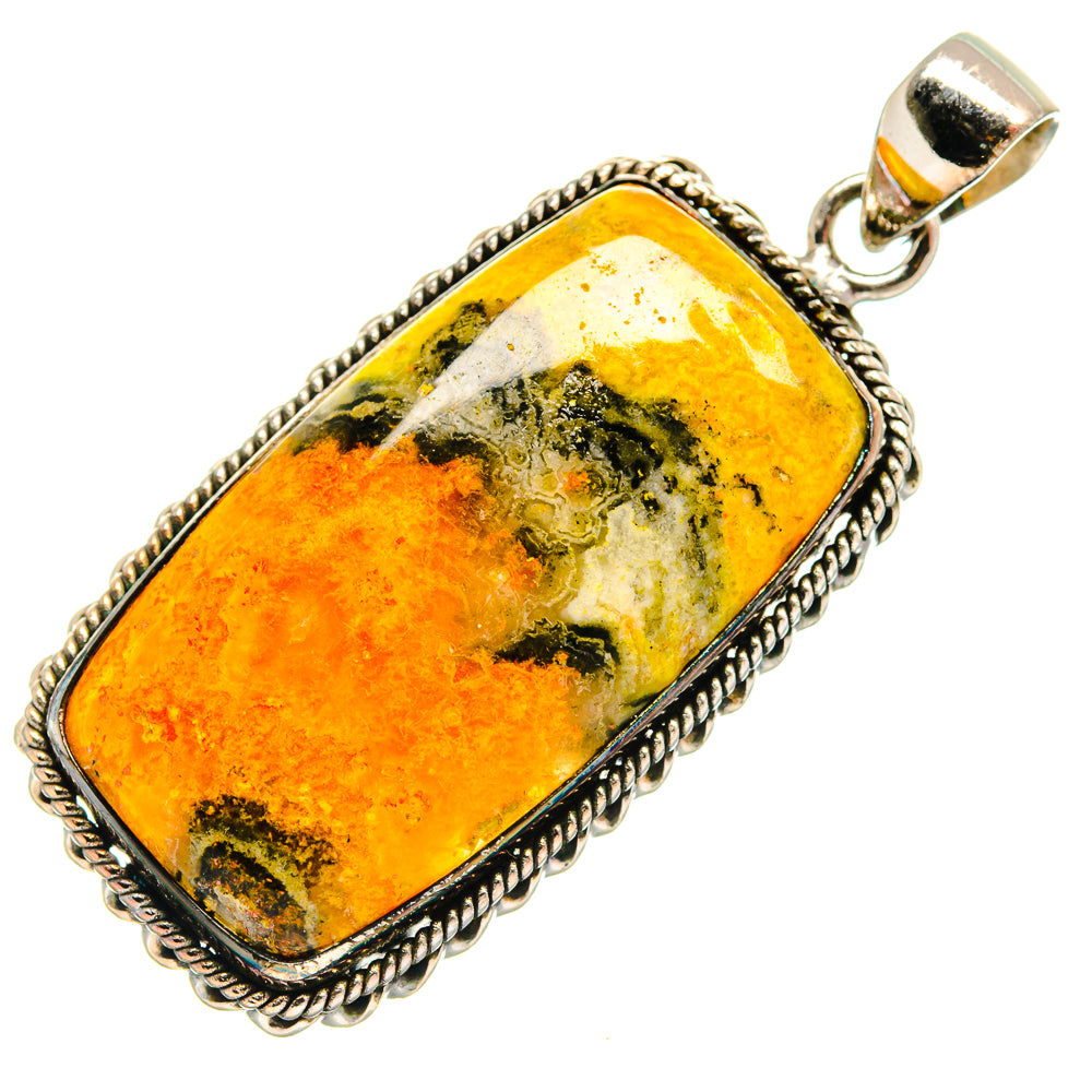 Bumble Bee Jasper Pendants handcrafted by Anasilvercos - PD23255 - Photo 2