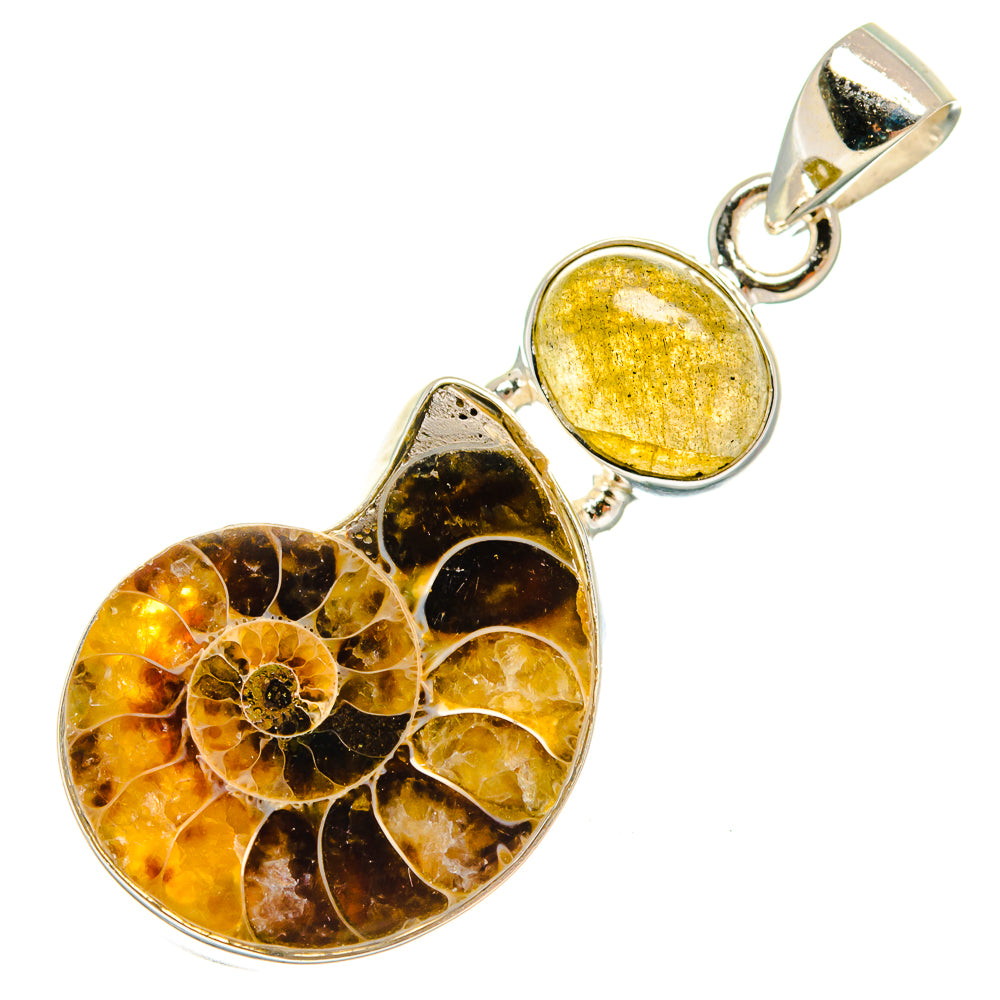 Ammonite Fossil Pendants handcrafted by Anasilvercos - PD23284 - Photo 2