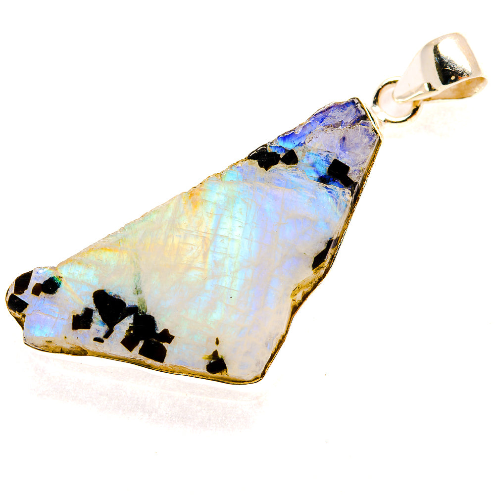 Rainbow Moonstone Pendants handcrafted by Anasilvercos - PD23315 - Photo 2