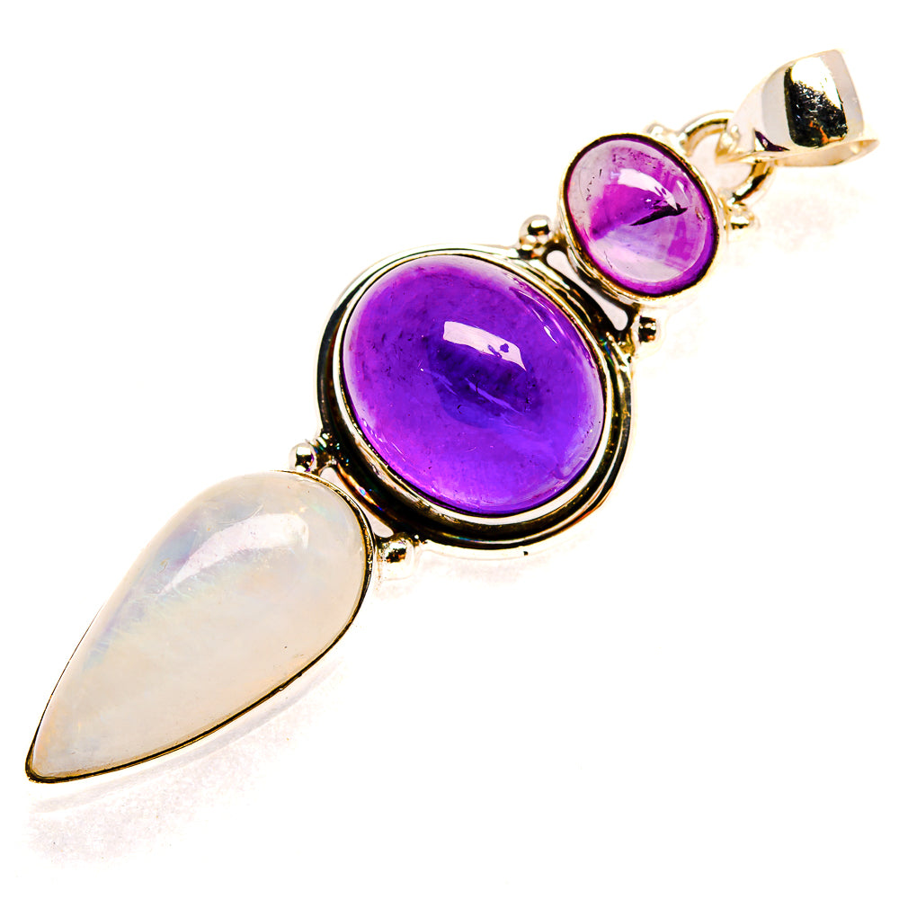 Rainbow Moonstone Pendants handcrafted by Anasilvercos - PD23344 - Photo 2