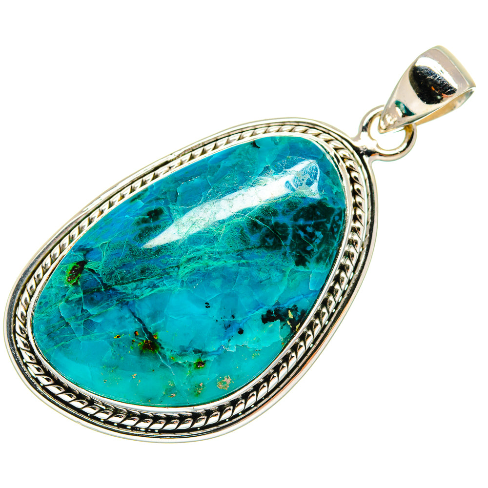 Chrysocolla Pendants handcrafted by Anasilvercos - PD23404 - Photo 2