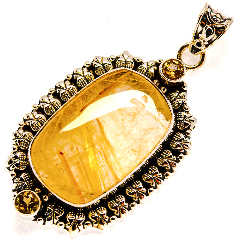Rutilated Quartz Pendants handcrafted by Anasilvercos - PD23430 - Photo 2
