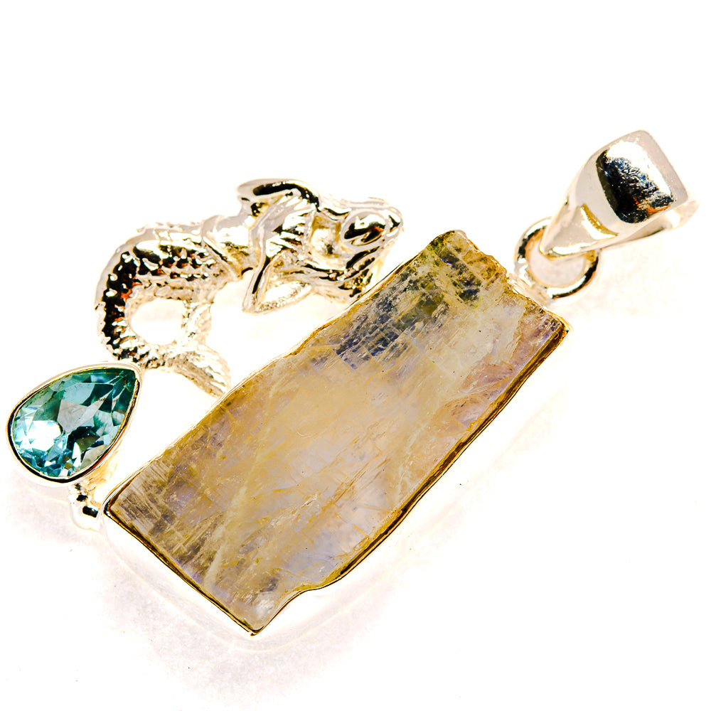 Rainbow Moonstone Pendants handcrafted by Anasilvercos - PD23469 - Photo 2