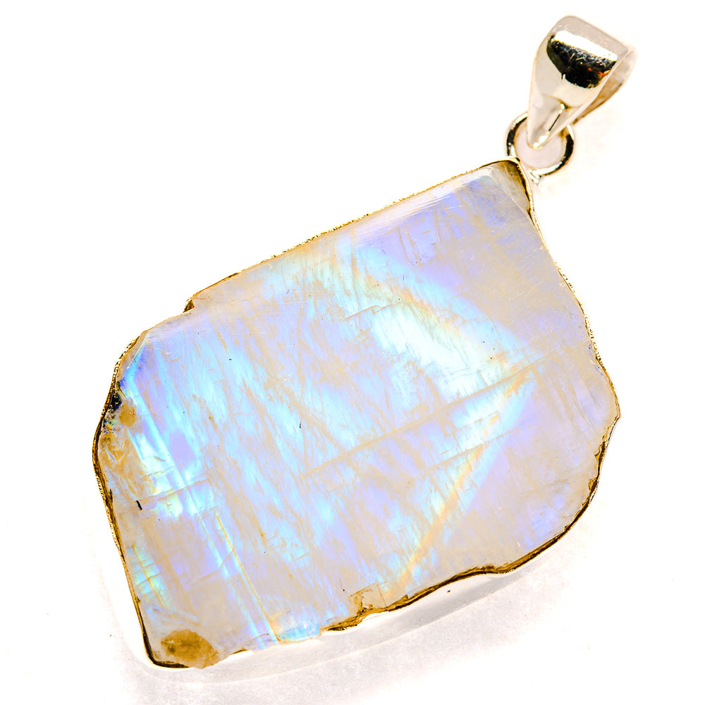 Rainbow Moonstone Pendants handcrafted by Anasilvercos - PD23471 - Photo 2