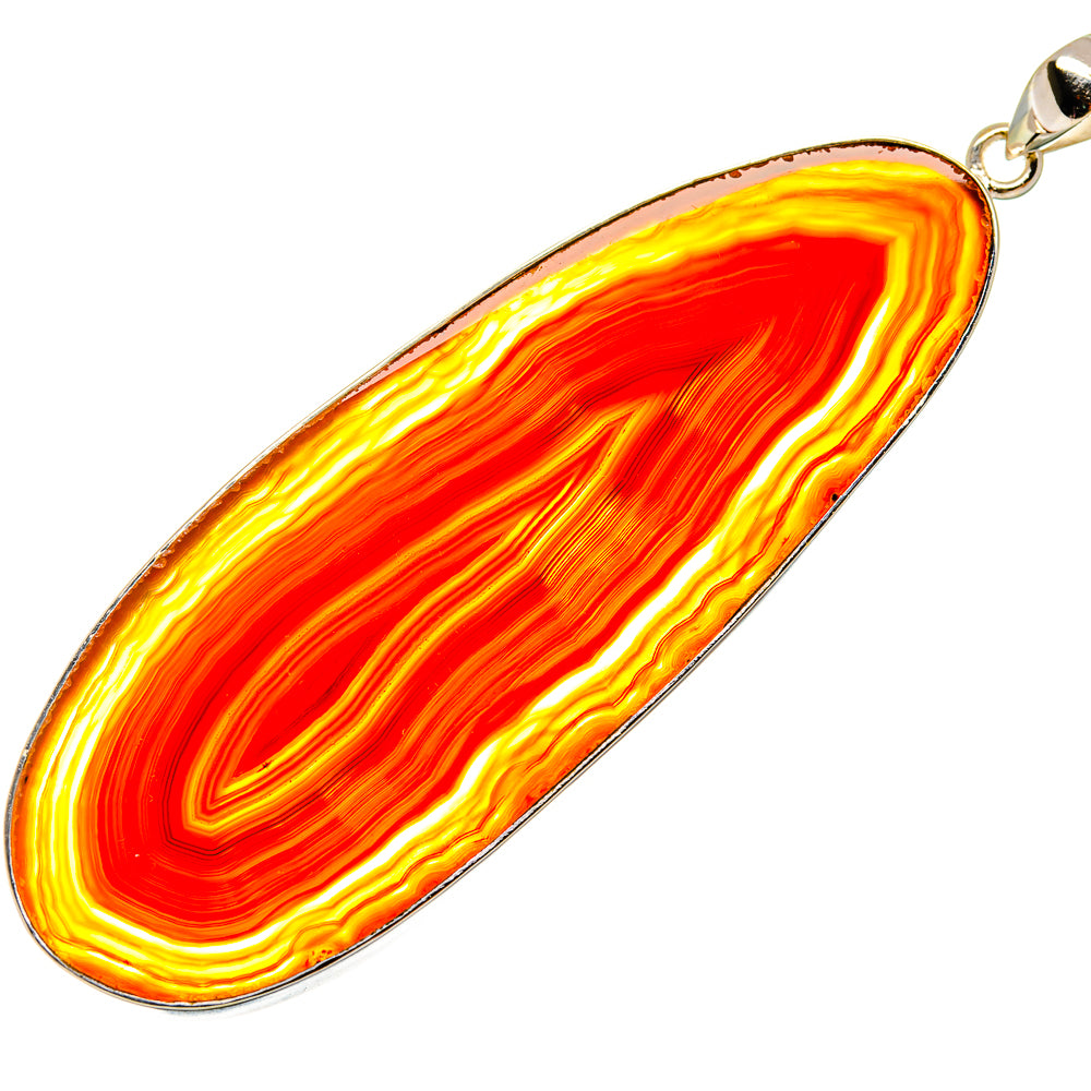 Red Botswana Agate Pendants handcrafted by Anasilvercos - PD23491 - Photo 2