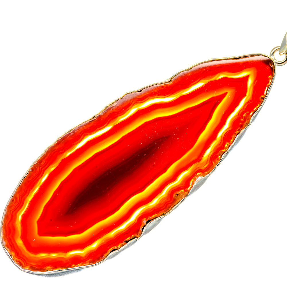 Red Botswana Agate Pendants handcrafted by Anasilvercos - PD23492 - Photo 2