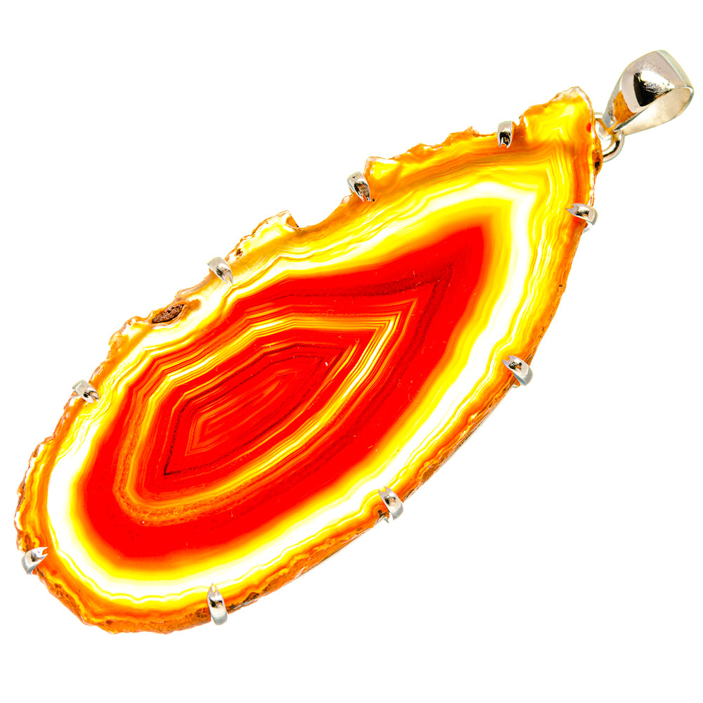 Red Botswana Agate Pendants handcrafted by Anasilvercos - PD23494 - Photo 2