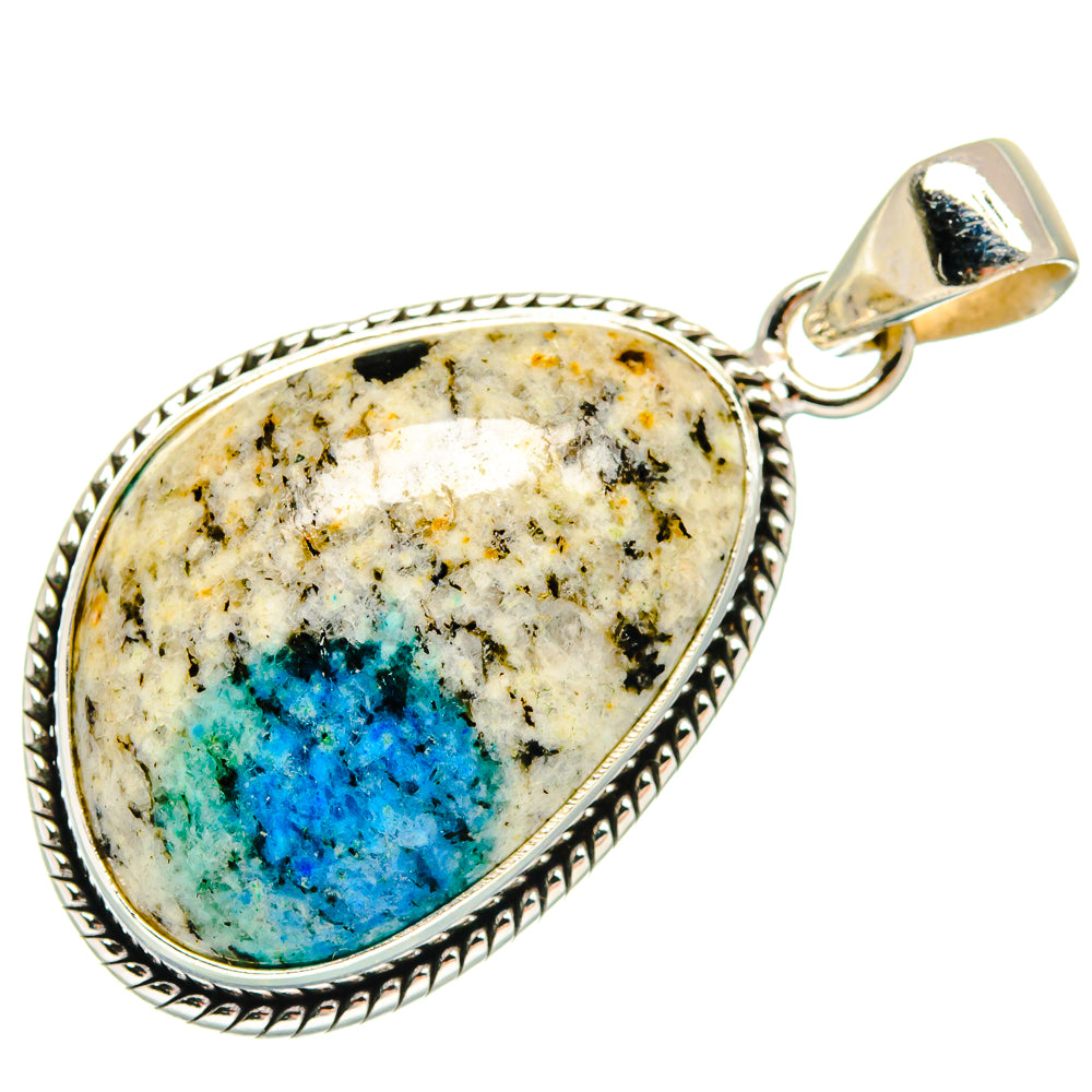 K2 Blue Azurite Pendants handcrafted by Anasilvercos - PD23507 - Photo 2