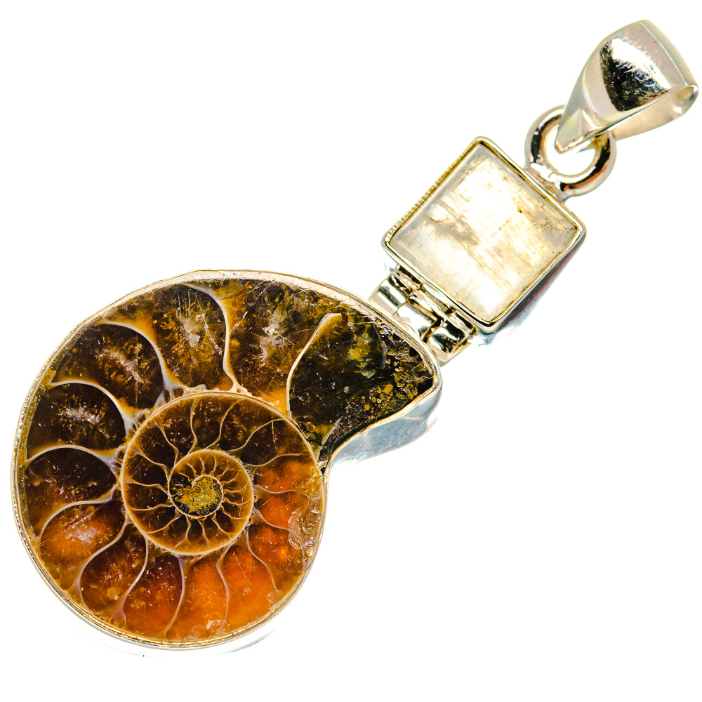 Ammonite Fossil Pendants handcrafted by Anasilvercos - PD23512 - Photo 2
