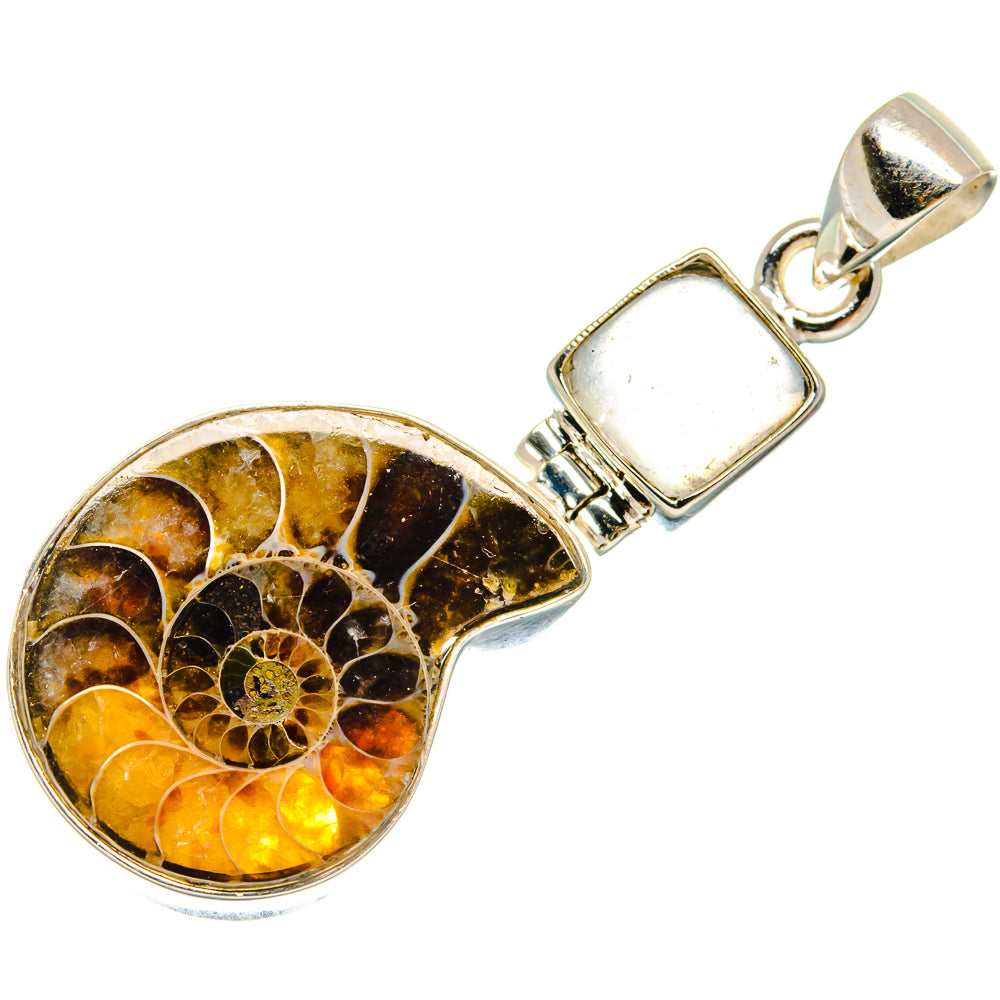 Ammonite Fossil Pendants handcrafted by Anasilvercos - PD23513 - Photo 2