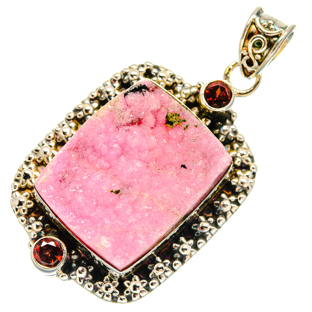 Cobalto Calcite Druzy Pendants handcrafted by Anasilvercos - PD23518 - Photo 2