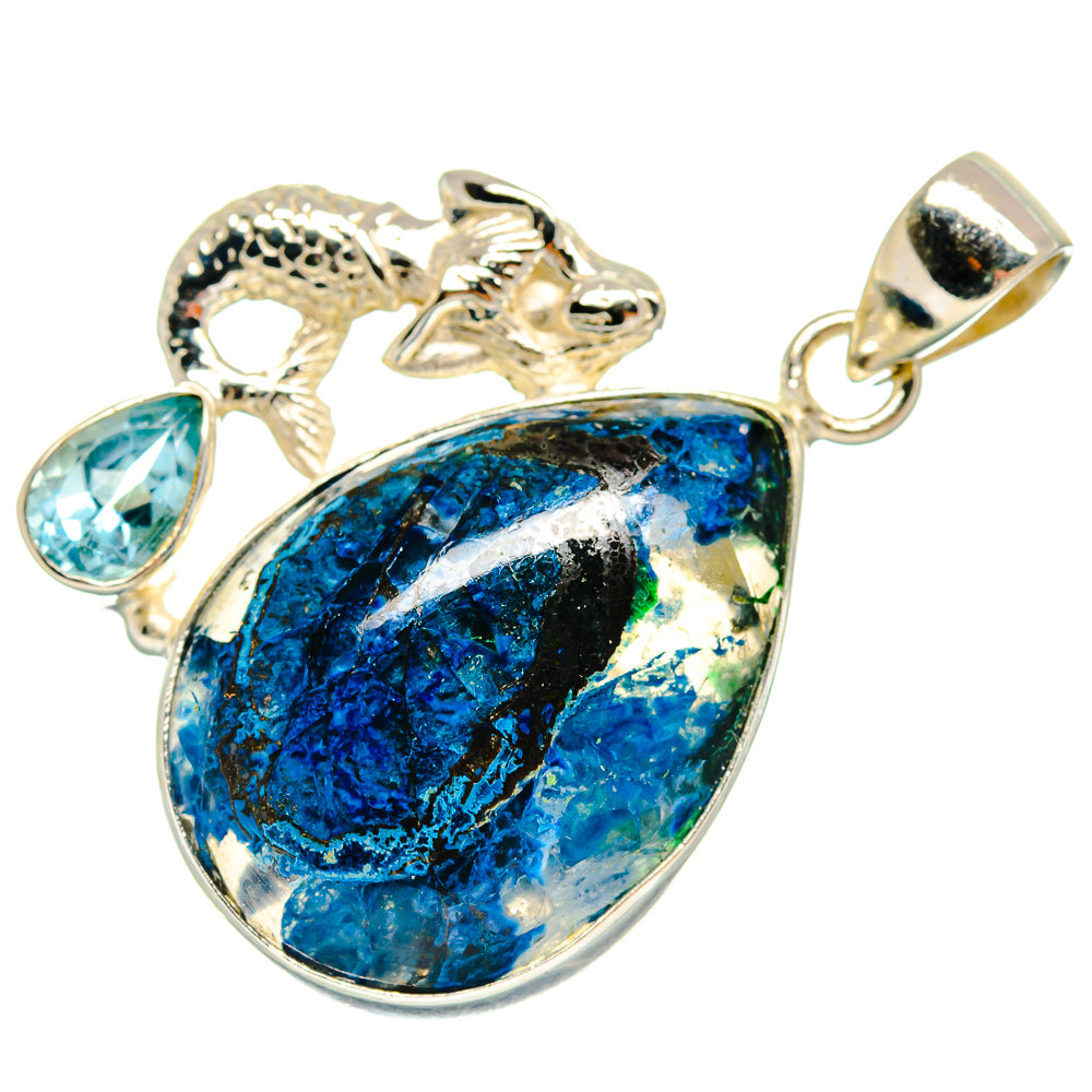 Azurite Pendants handcrafted by Anasilvercos - PD23521 - Photo 2