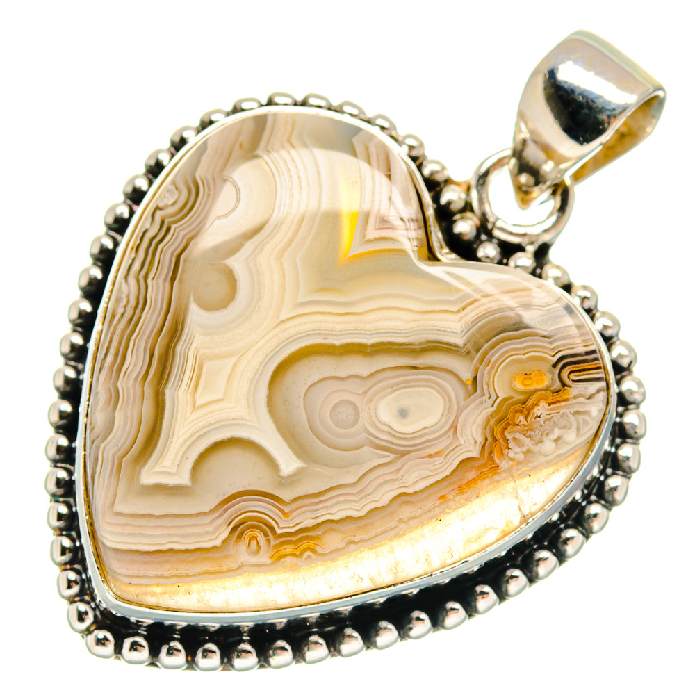 Laguna Lace Agate Pendants handcrafted by Anasilvercos - PD23522 - Photo 2