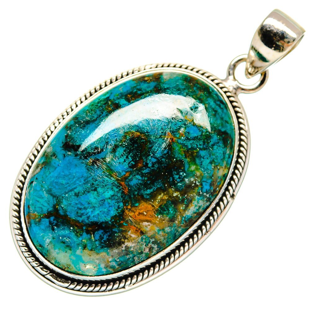 Chrysocolla Pendants handcrafted by Anasilvercos - PD23529 - Photo 2