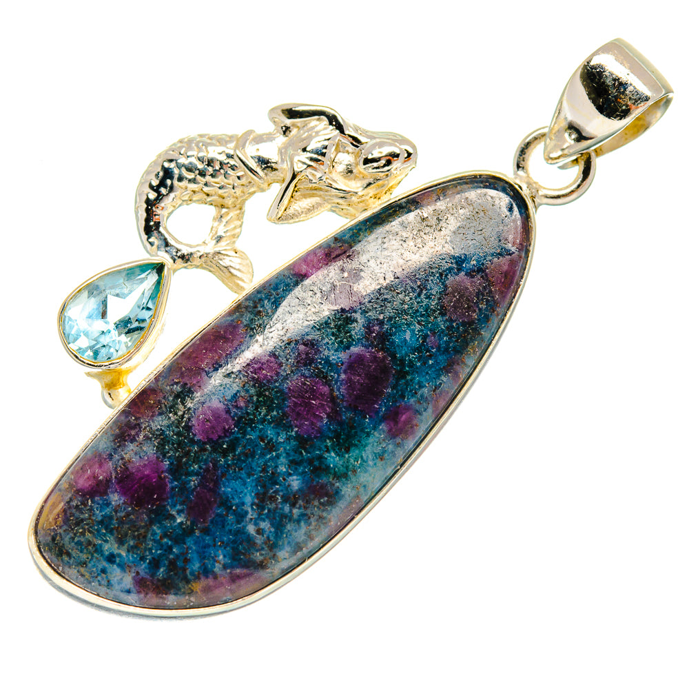 Ruby Fuchsite Pendants handcrafted by Anasilvercos - PD23536 - Photo 2