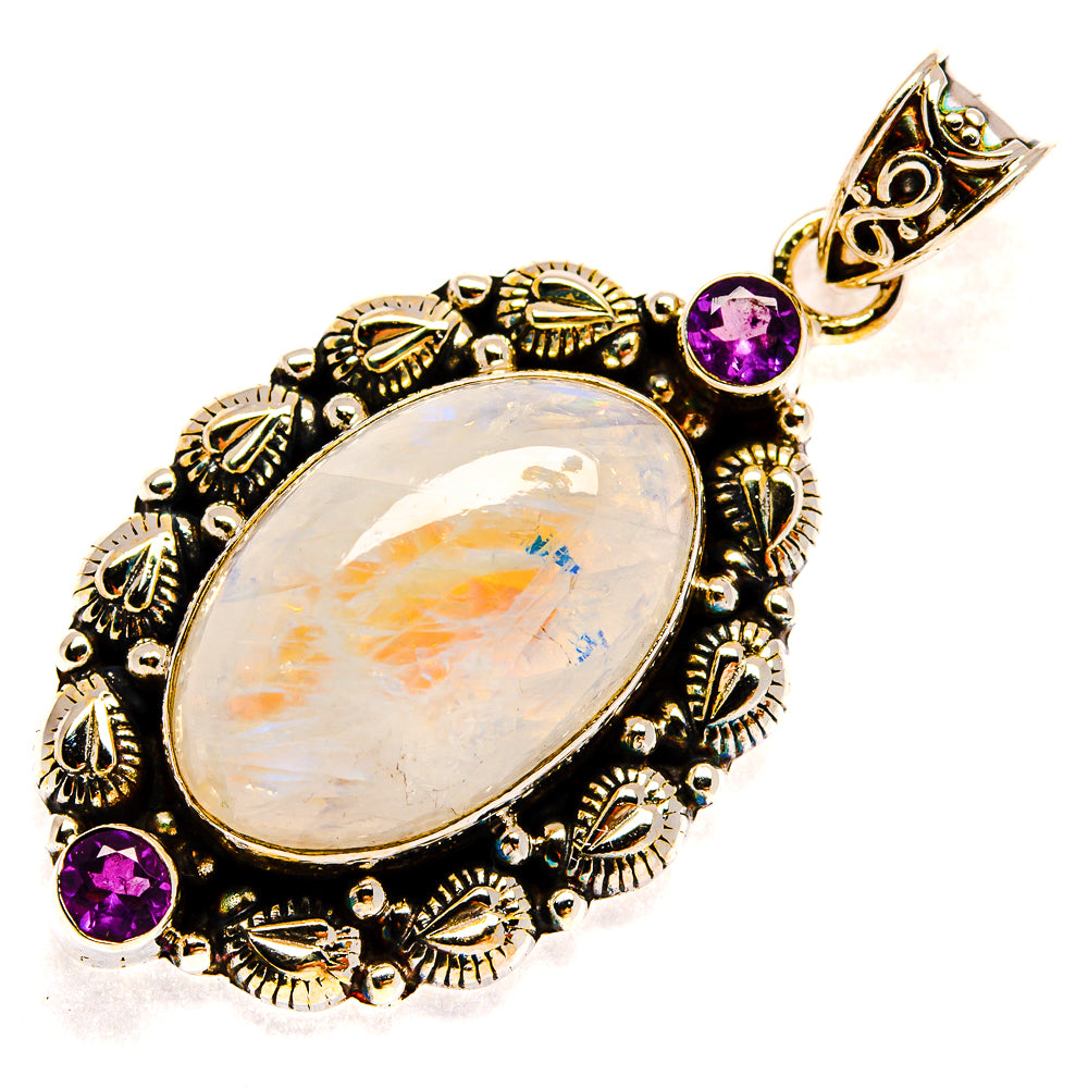 Rainbow Moonstone Pendants handcrafted by Anasilvercos - PD23562 - Photo 2