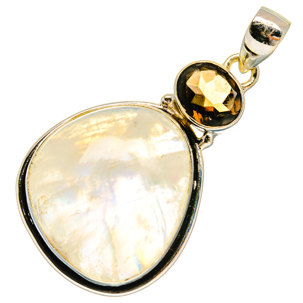 Rainbow Moonstone Pendants handcrafted by Anasilvercos - PD23579 - Photo 2
