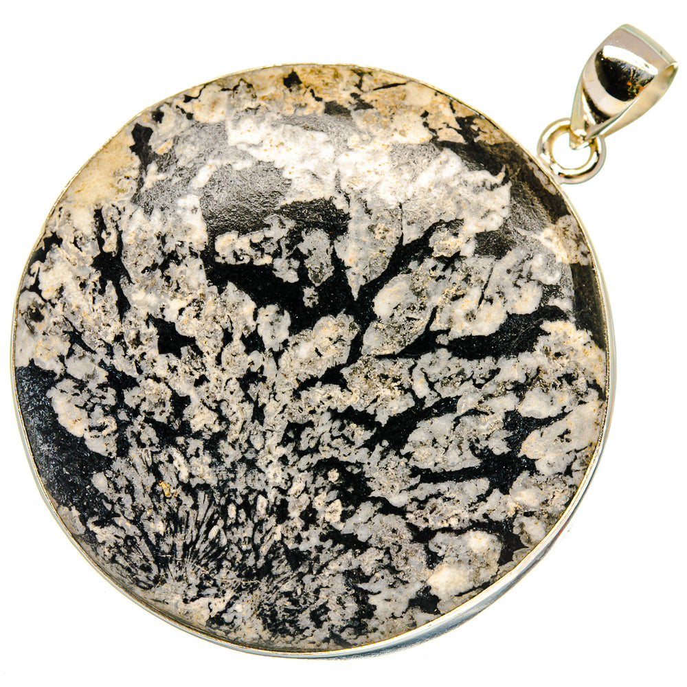 Chrysanthemum Stone Pendants handcrafted by Anasilvercos - PD23598 - Photo 2