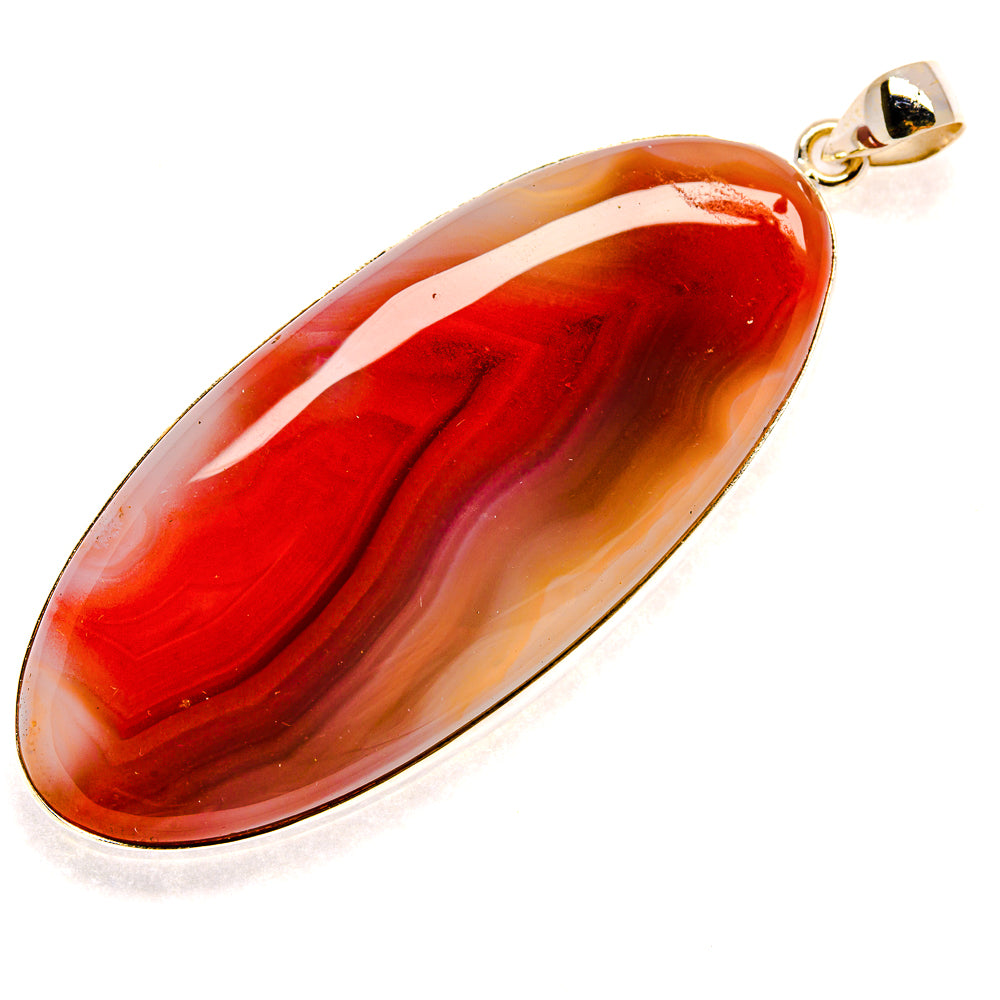 Red Botswana Agate Pendants handcrafted by Anasilvercos - PD23602 - Photo 2
