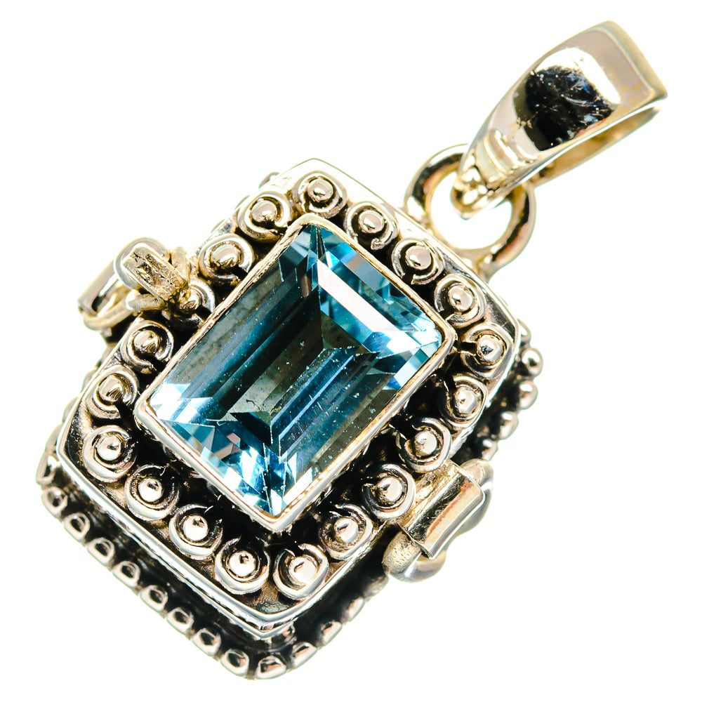 Blue Topaz Pendants handcrafted by Anasilvercos - PD23669 - Photo 2