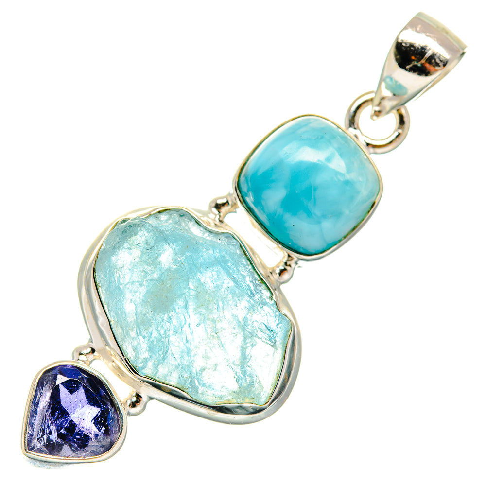 Aquamarine Pendants handcrafted by Anasilvercos - PD23682 - Photo 2