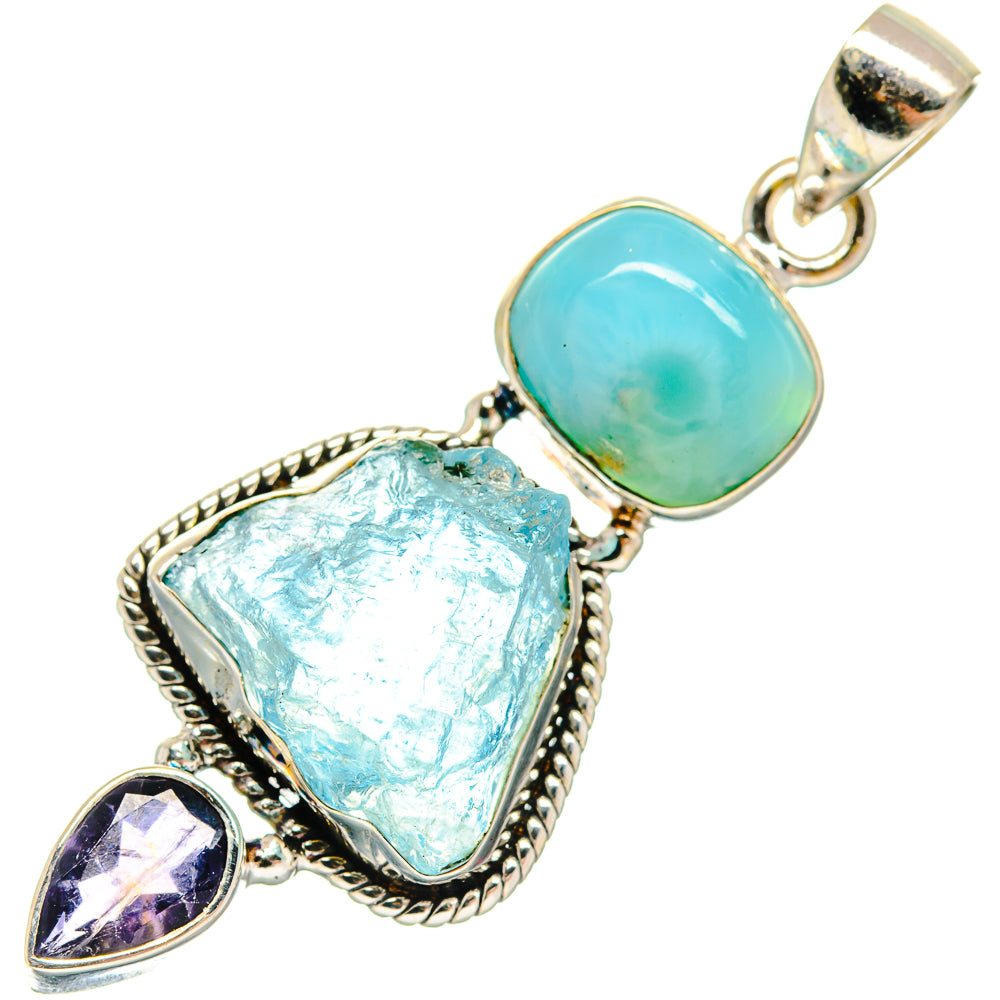 Aquamarine Pendants handcrafted by Anasilvercos - PD23683 - Photo 2