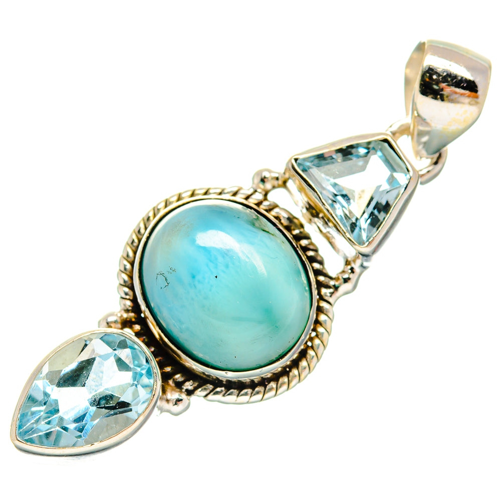 Larimar Pendants handcrafted by Anasilvercos - PD23685 - Photo 2